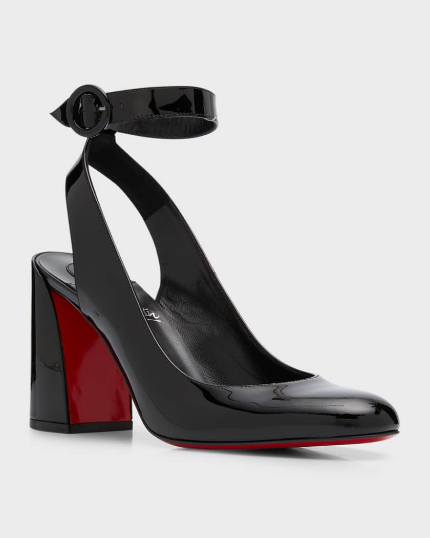 Miss Sab Patent Red Sole Pumps