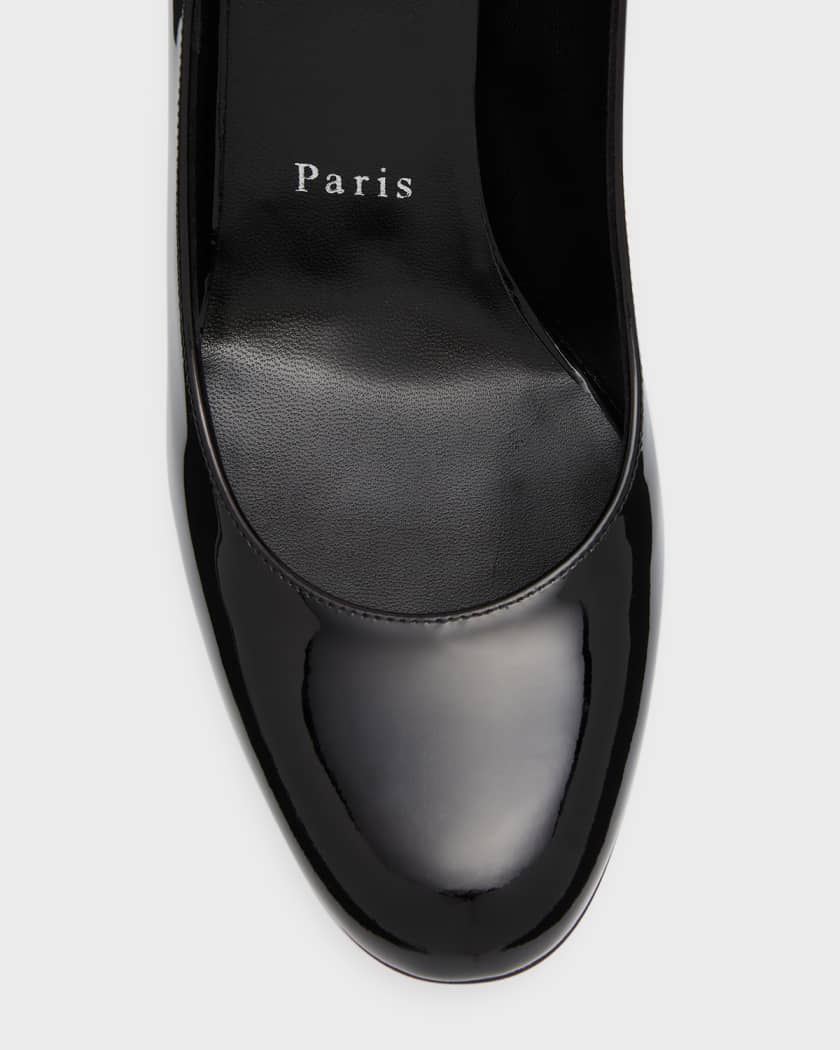Miss Sab Patent Red Sole Pumps