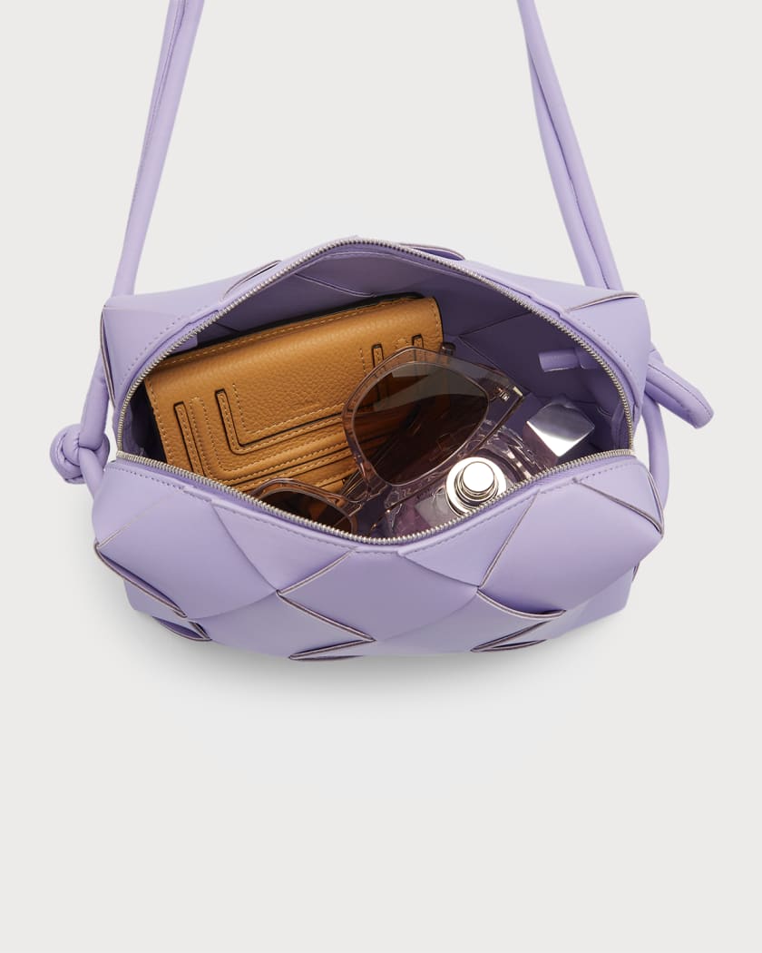 Bottega Veneta Small Cassette Camera Woven Leather Bag