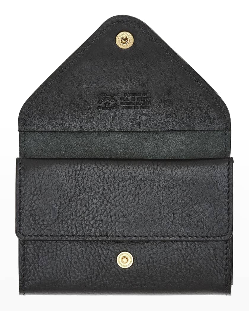 Card case in metallic leather color metallic silver – Il Bisonte