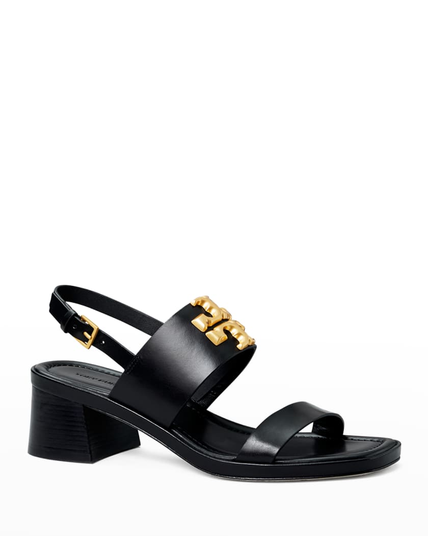 Tory Burch Eleanor Two-Band Medallion Slingback Sandals | Neiman Marcus