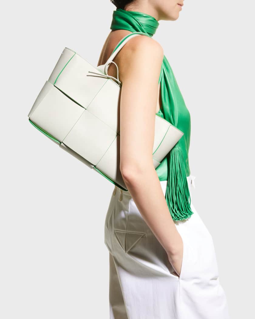 Bottega Veneta® Women's Mini Arco Tote Bag in Travertine. Shop online now.