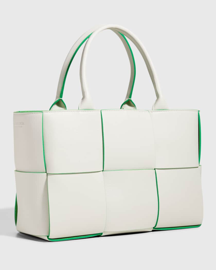 Bottega Veneta Intrecciato Tote Bag - White - Woman - Calfskin