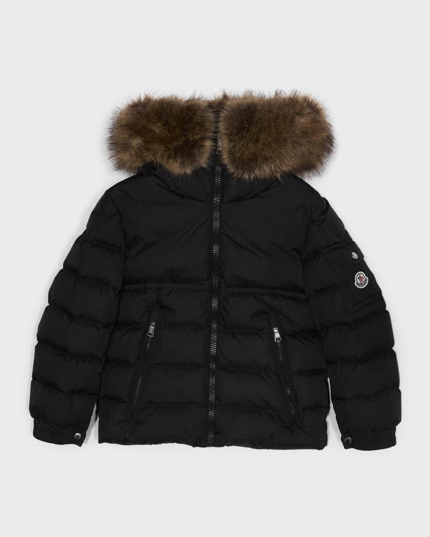 Boy's Byron Faux Fur Hooded Puffer Jacket
