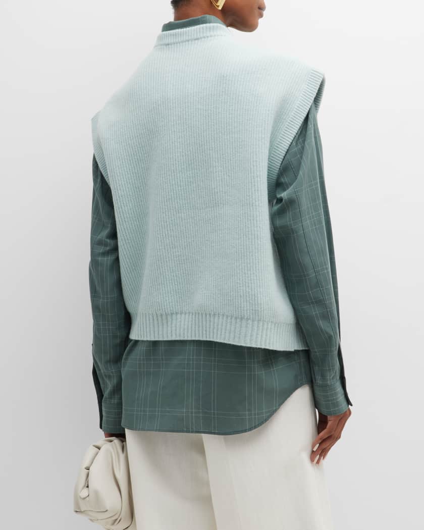 【美品】HYKE S/C/P ASYMMETRIC SWEATER TOP/GY
