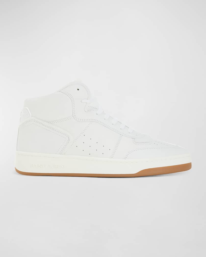 Saint Laurent Men s SL 80 Tonal Leather Mid Top Sneakers Neiman