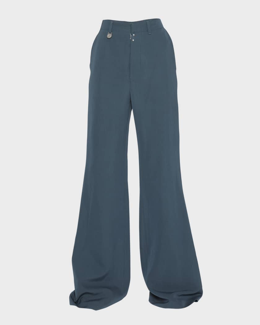 MM6 Maison Margiela Long Wide-Leg Pants | Neiman Marcus