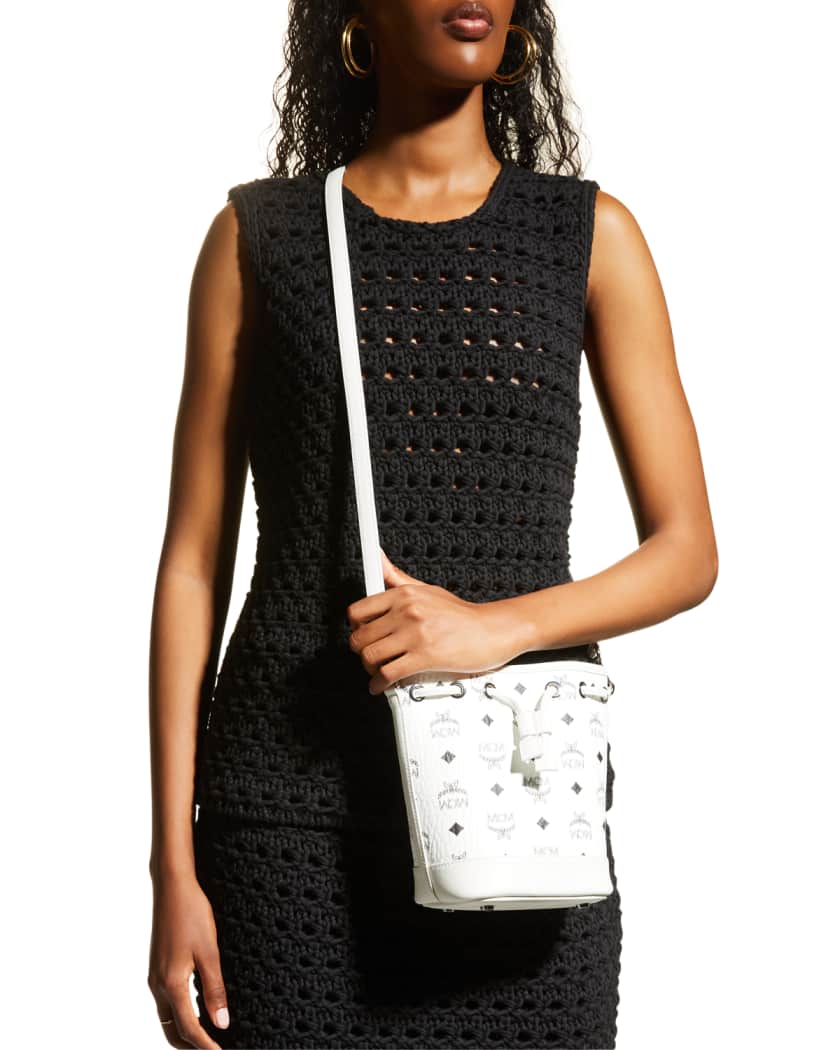 Mcm black bucket bag best sale