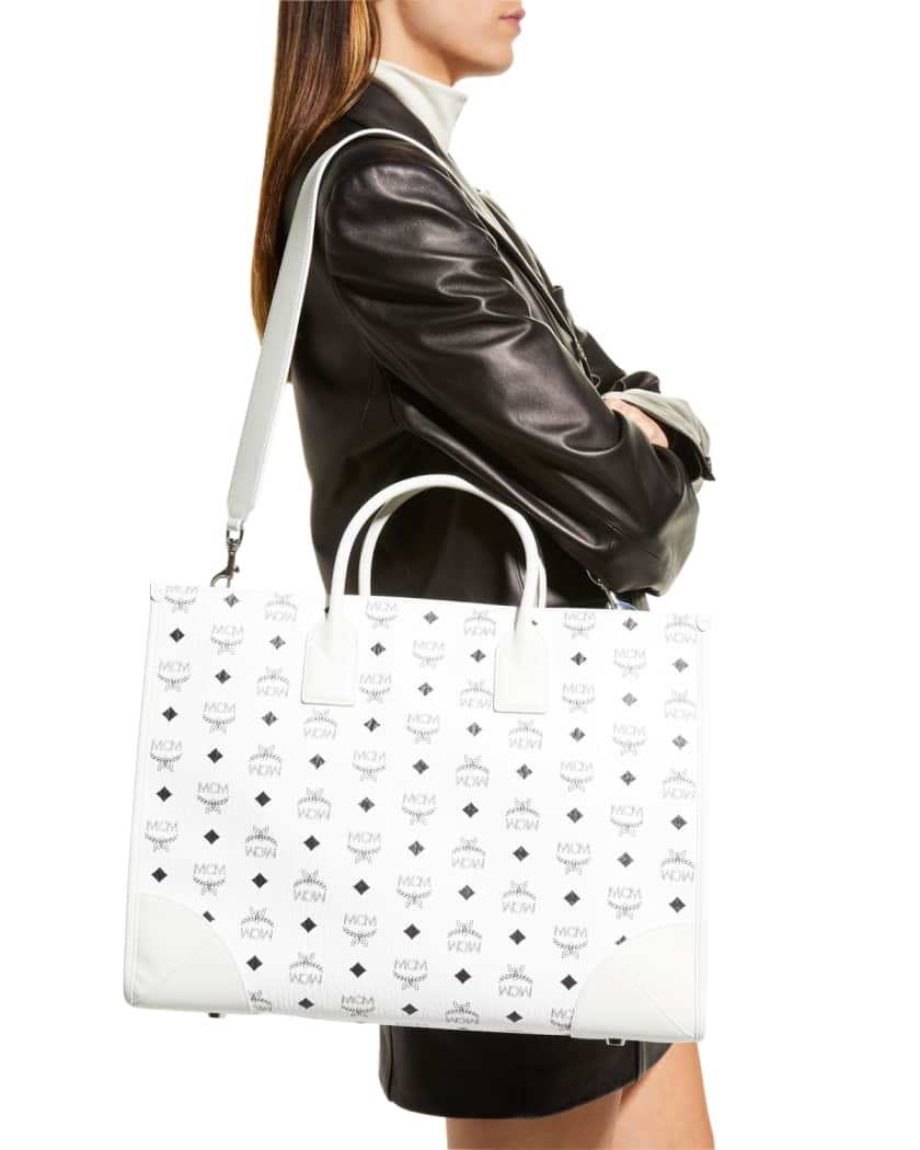 Mcm Munchen Visetos Tote - White - Large