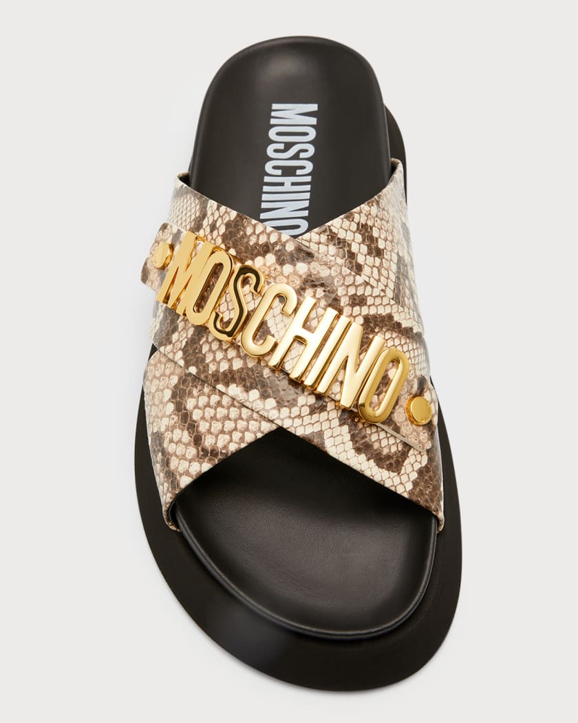 Snake print slides store