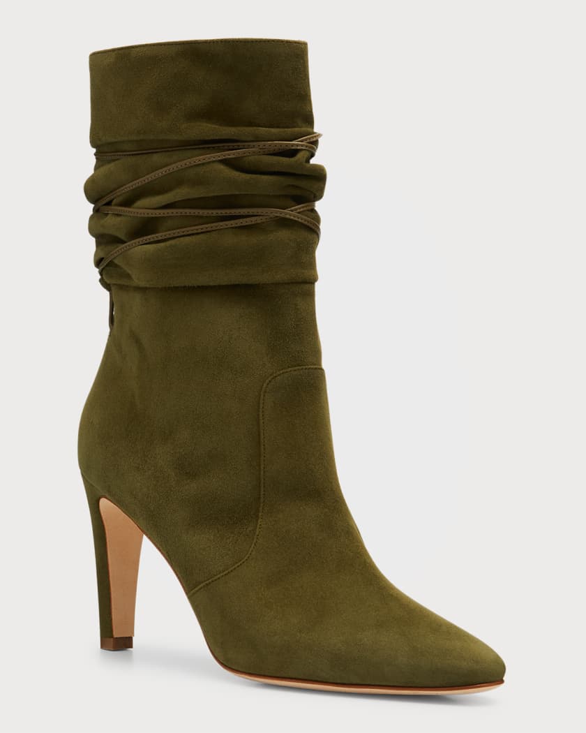 Slouchy booties suede Clearance