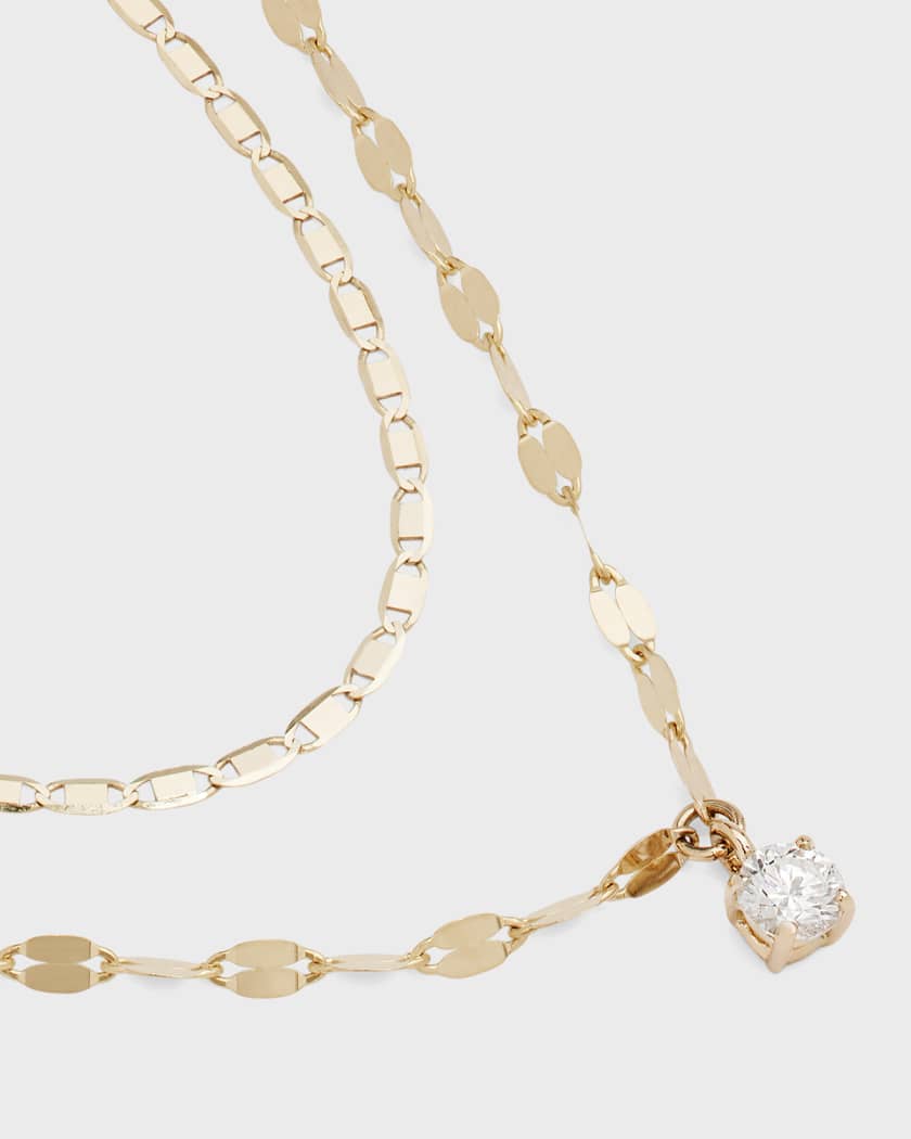 Solo Double-Strand Necklace with Diamond