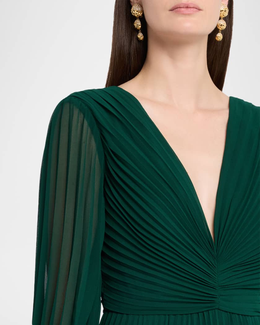 green emerald velvet dress Badgley Mischka Sheer Balloon Sleeve Sheath Dress- Black  By Request