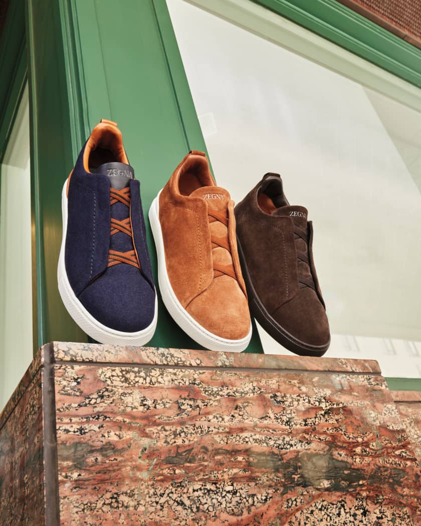 Men's Low-Top Sneakers Wool and Nubuck