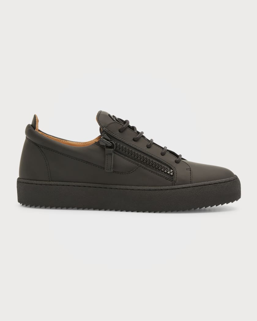 discolor bag lån Giuseppe Zanotti Men's Zip Leather Low-Top Sneakers | Neiman Marcus