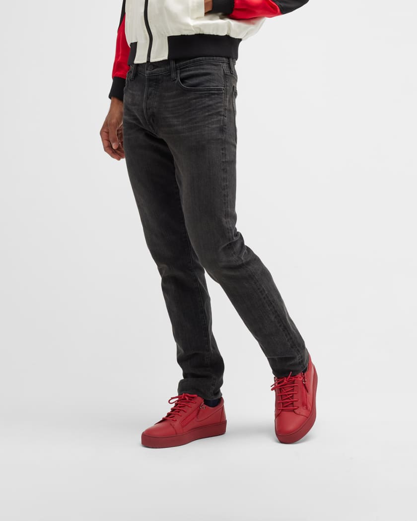 Giuseppe Men's Zip Leather Low-Top Sneakers | Neiman Marcus