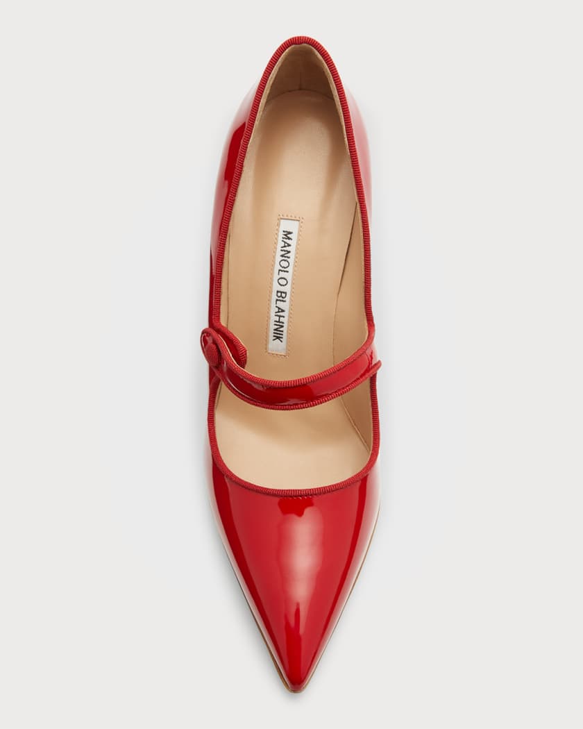 Manolo blahnik black mary janes clearance