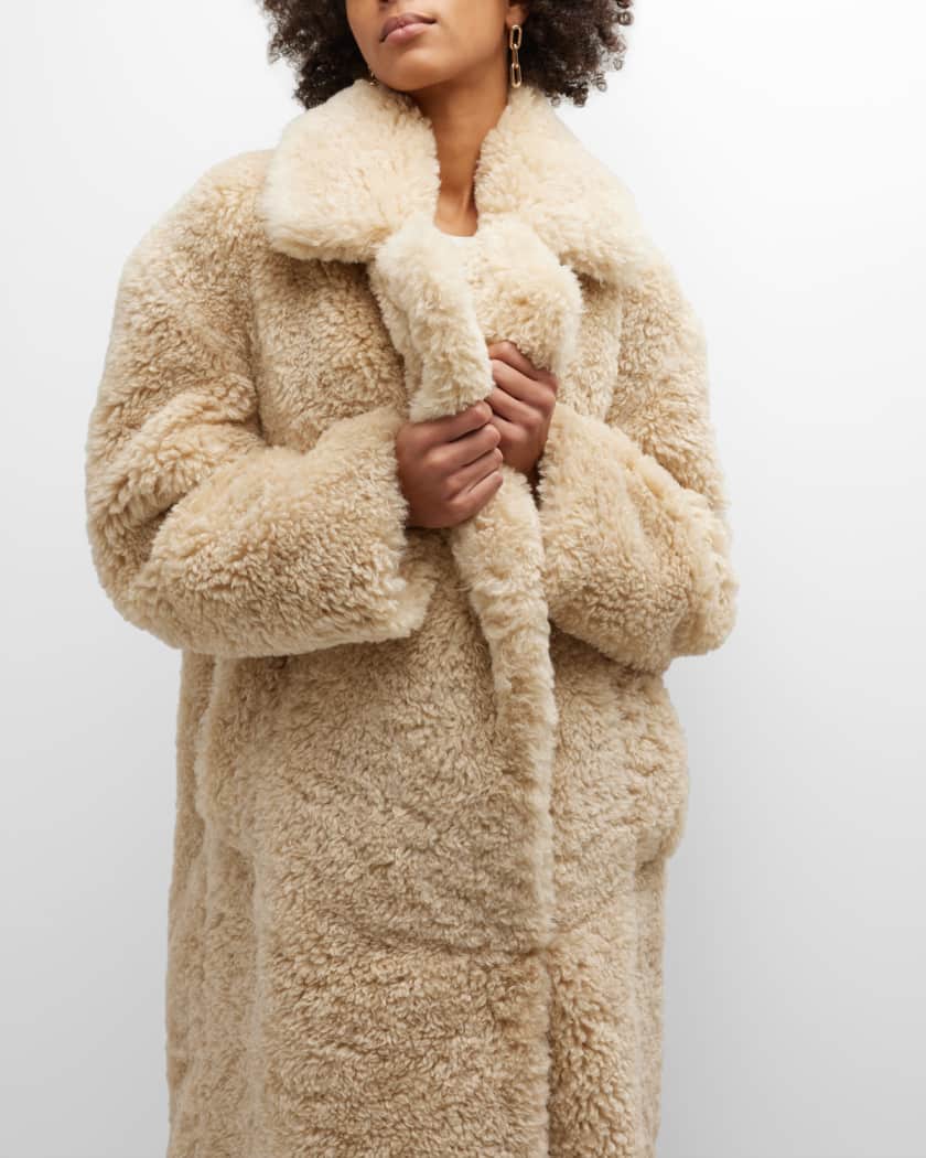 Toni Faux Fur Open Front Coat