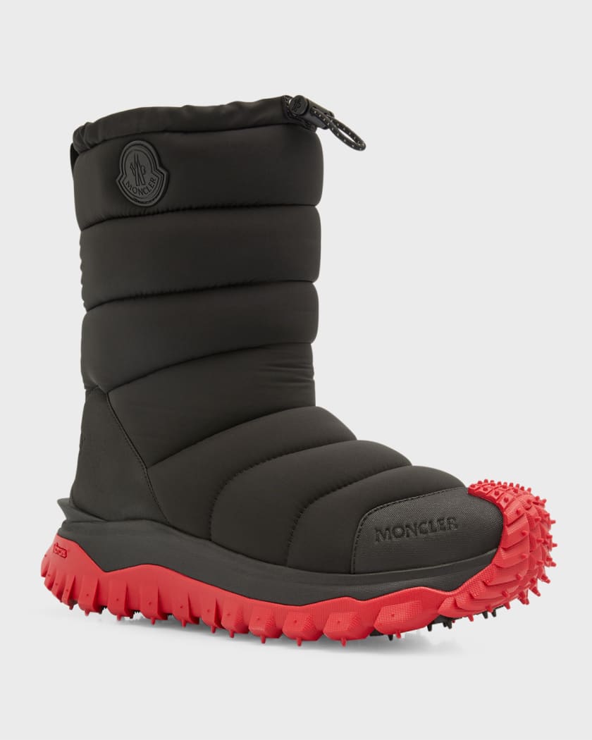 Moncler logo-print leather boots