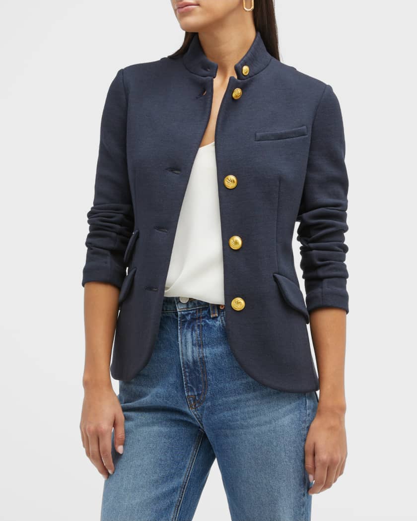 Rag & Bone Slade Single-Breasted Stand Collar Blazer | Neiman Marcus