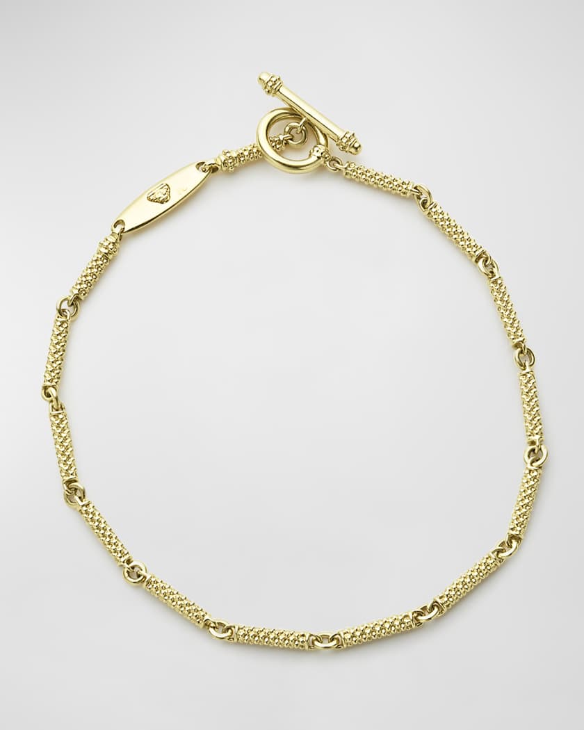 18K Yellow Gold Audrey Link Charm Bracelet
