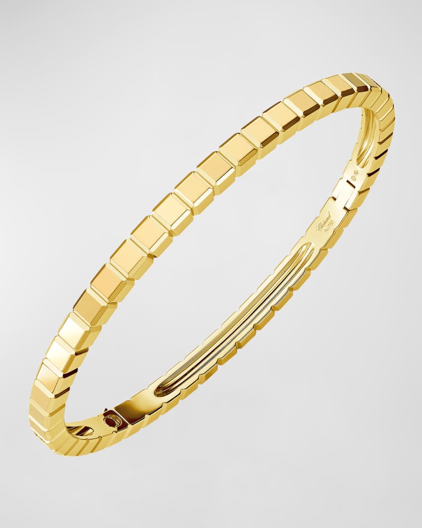 Ice Cube 18K Yellow Gold Bracelet, Size Medium