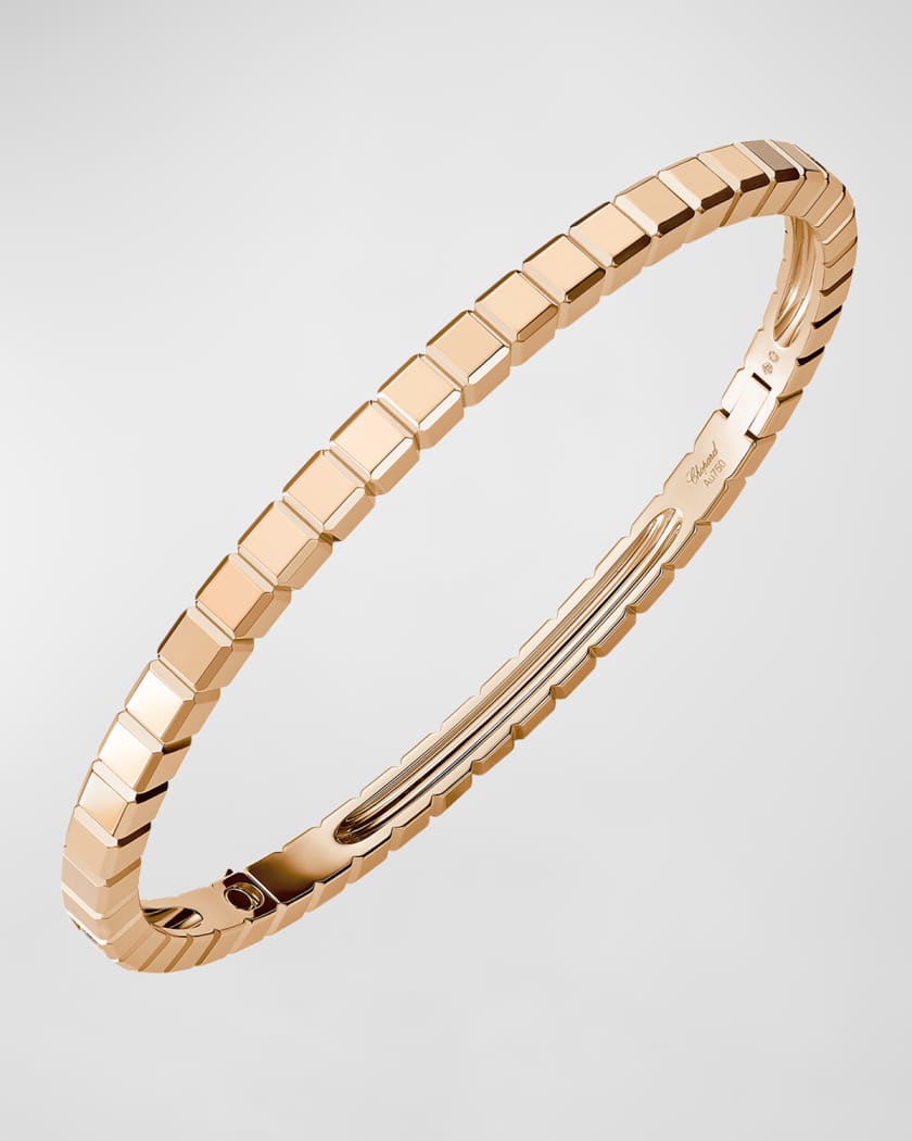 Ice Cube 18K Rose Gold Bracelet, Size Medium