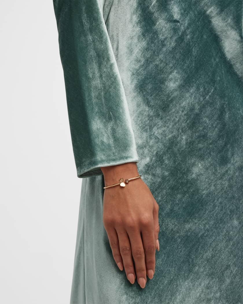 Return to Tiffany Narrow Cuff Bracelet in 18K Rose Gold with Diamonds, Medium