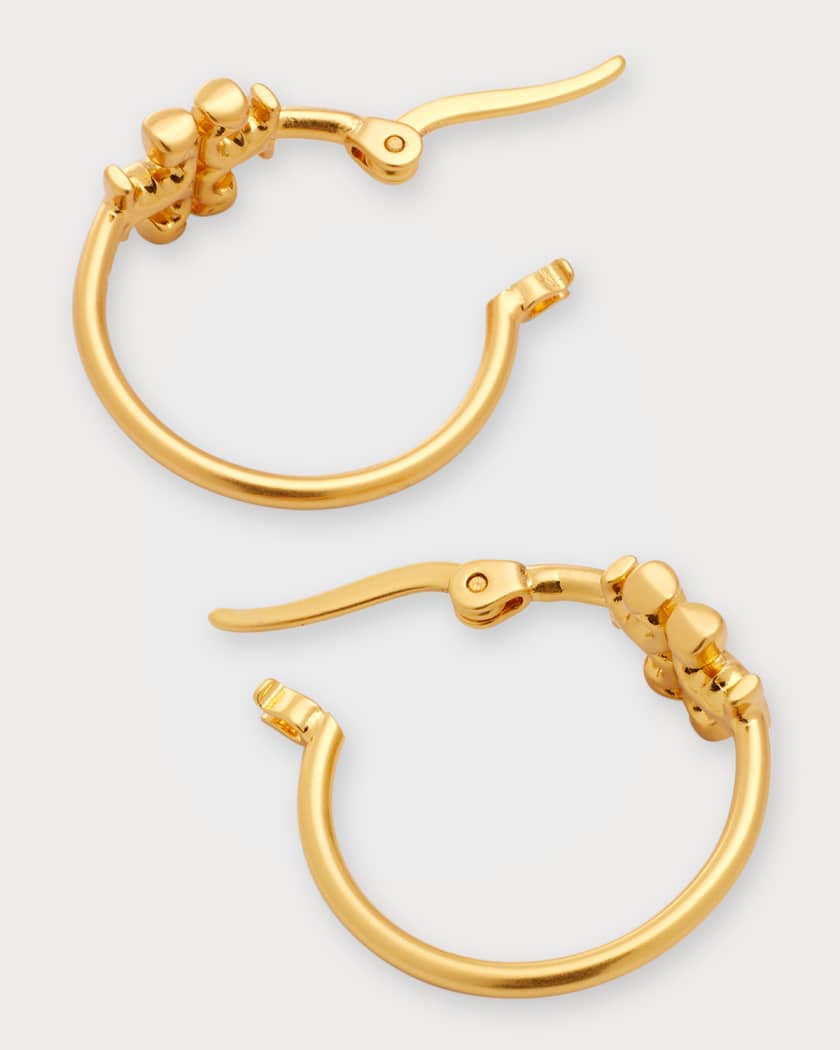 Tory Burch Eleanor Small Hoop Earrings | Neiman Marcus