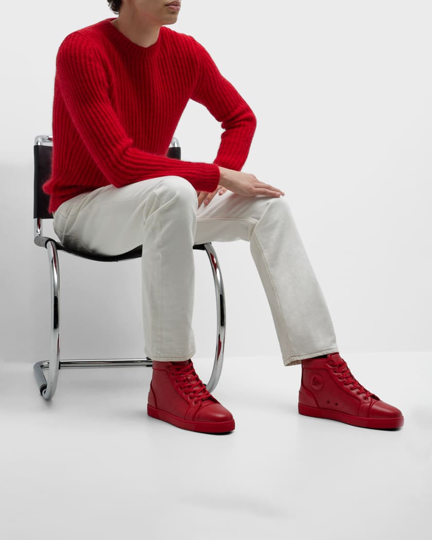 Red christian louboutin mens sneakers on sale