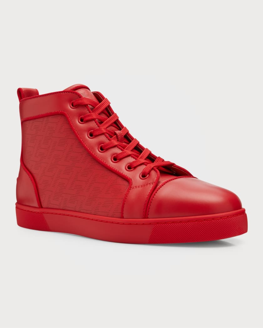 Christian Louboutin Men's Louis Tonal Perforated Sneakers | Neiman Marcus