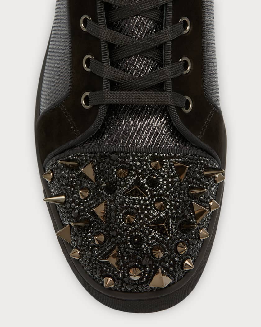 Mens Christian Louboutin Sneakers Black Spike Size 8.… - Gem