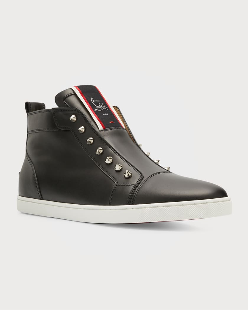 Christian Louboutin F.A.V Fique A Vontade Mid Cut Leather Sneaker