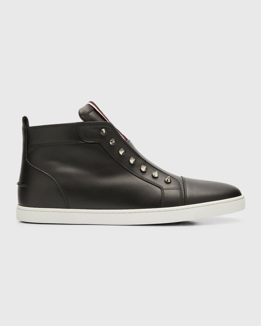 Louis Junior Spikes - Sneakers - Calf leather - White - Christian Louboutin  United States