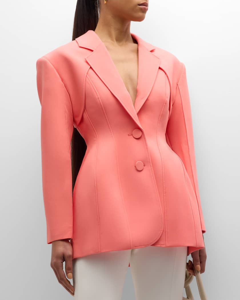 Chloé Kids notched-collar single-breasted blazer - Pink