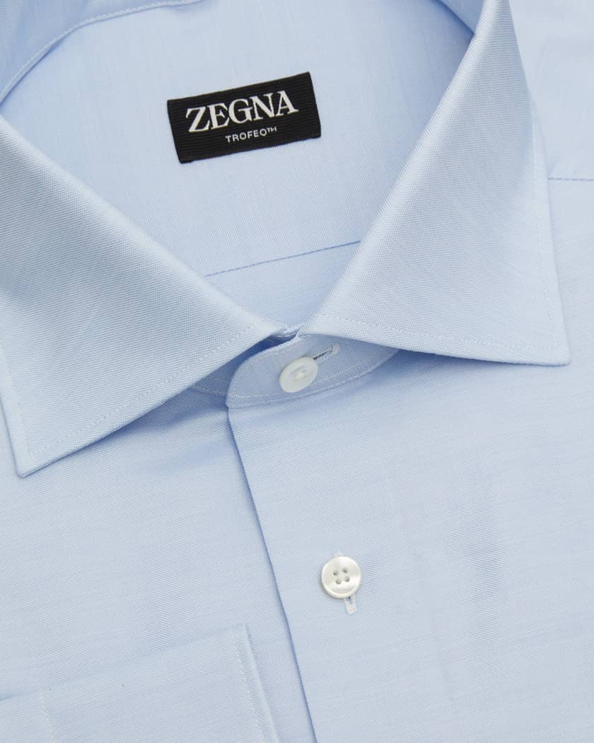 ermenegildo zegna dress shirt ZEGNA Men's Trofeo Comfort Shirt - Black