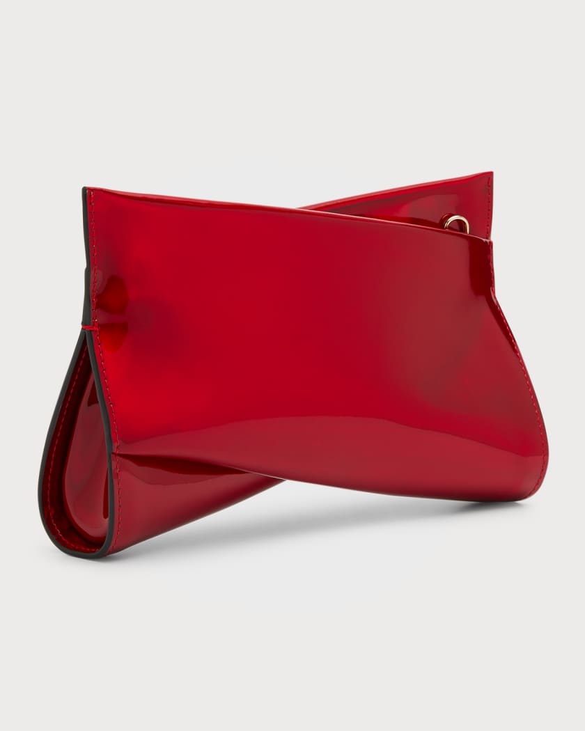 patent leather clutch bag