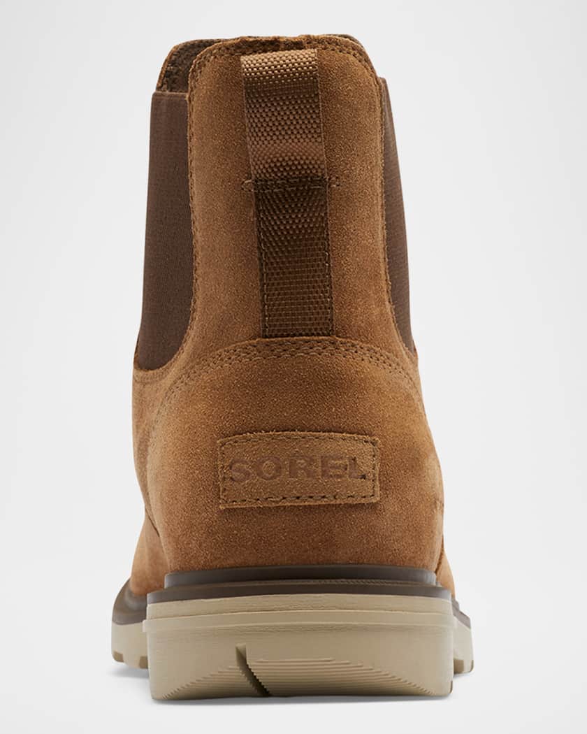 Waterproof suede chelsea boots top