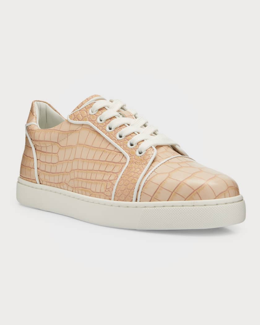 Christian Louboutin Orlato Croco Low-Top Sneakers