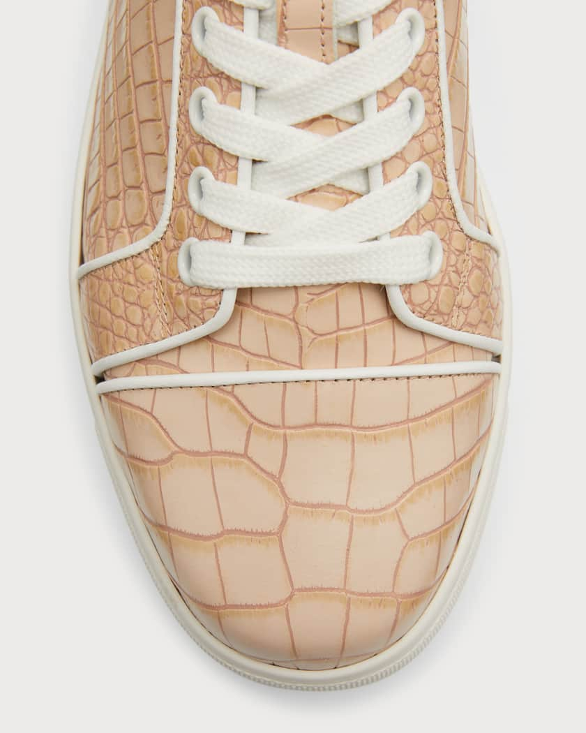 Christian Louboutin Orlato Croco Low-Top Sneakers