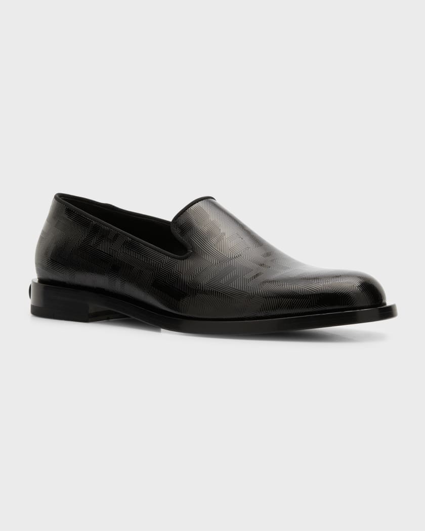 Louis Vuitton Black Leather Monogram Boat Shoes Loafers Buckle Stud 9 US 10  Mens