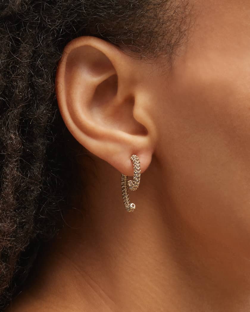 Mini Pave Gold Yana Earrings – DEMARSON New York