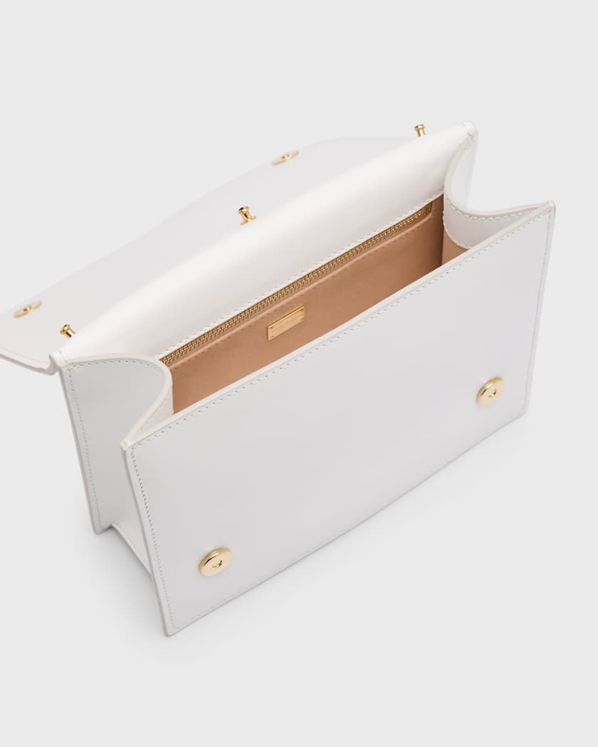 DG Logo Flap Leather Shoulder Bag