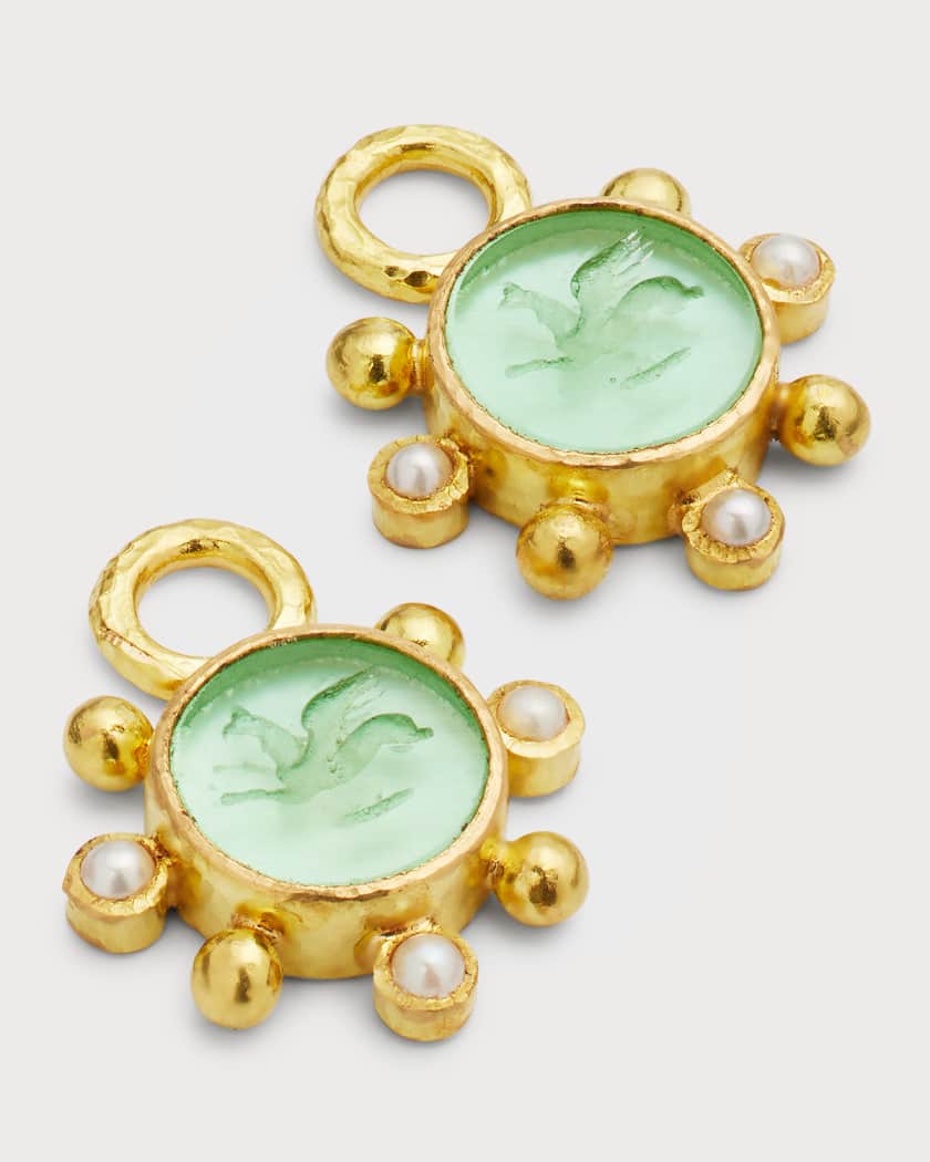 Elizabeth Locke Freshwater Pearl Earring Charms for Hoops with