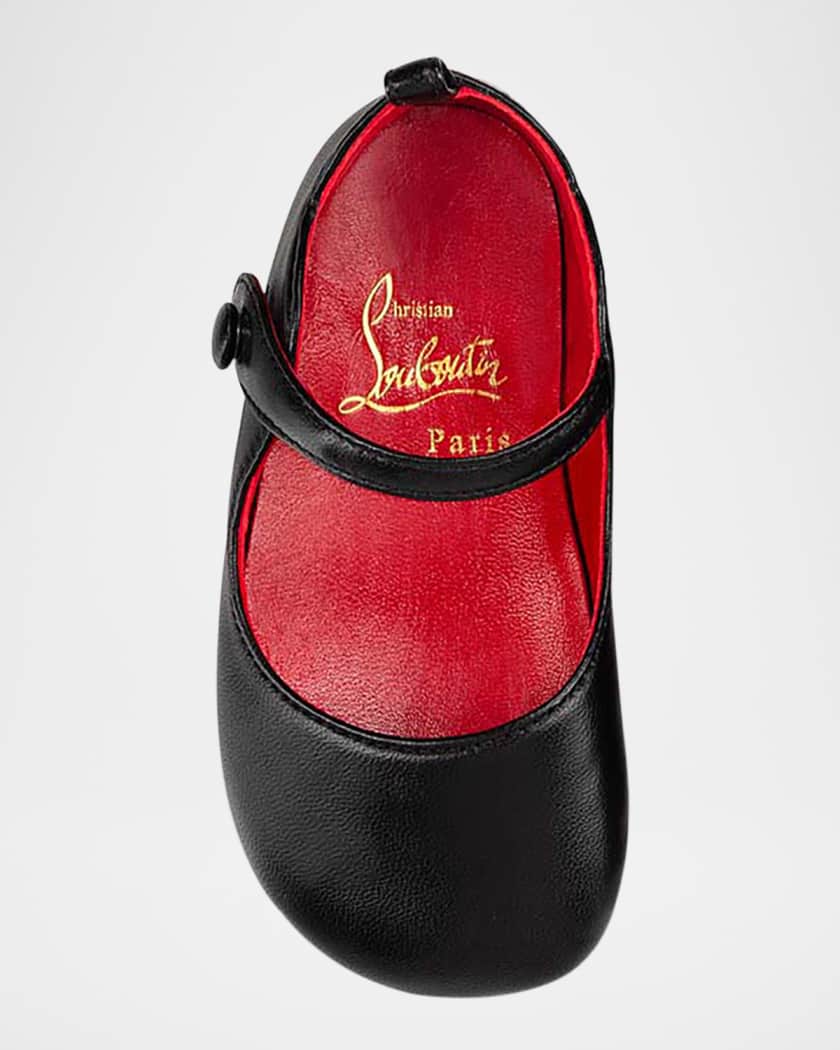 Girl's Love Chick Nappa Leather Ballerina Shoes, Baby