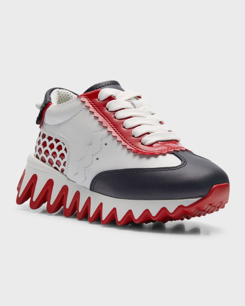 Christian Louboutin Men's Loubishark Flat Leather Red-Sole Runner