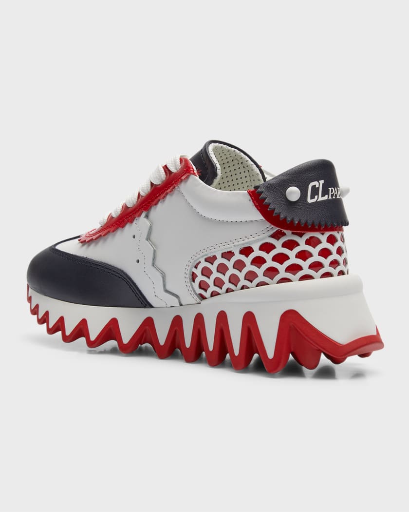 Christian Louboutin Kid's Mini Shark Flat Red Sole Runner Sneakers,  Toddlers/Kids