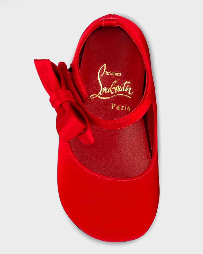 Girl's Lou Satin Bow Ballet Flats, Baby