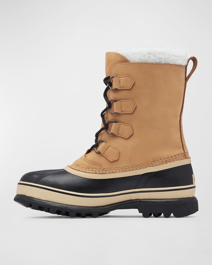 Men s Caribou Waterproof Leather Snow Boots