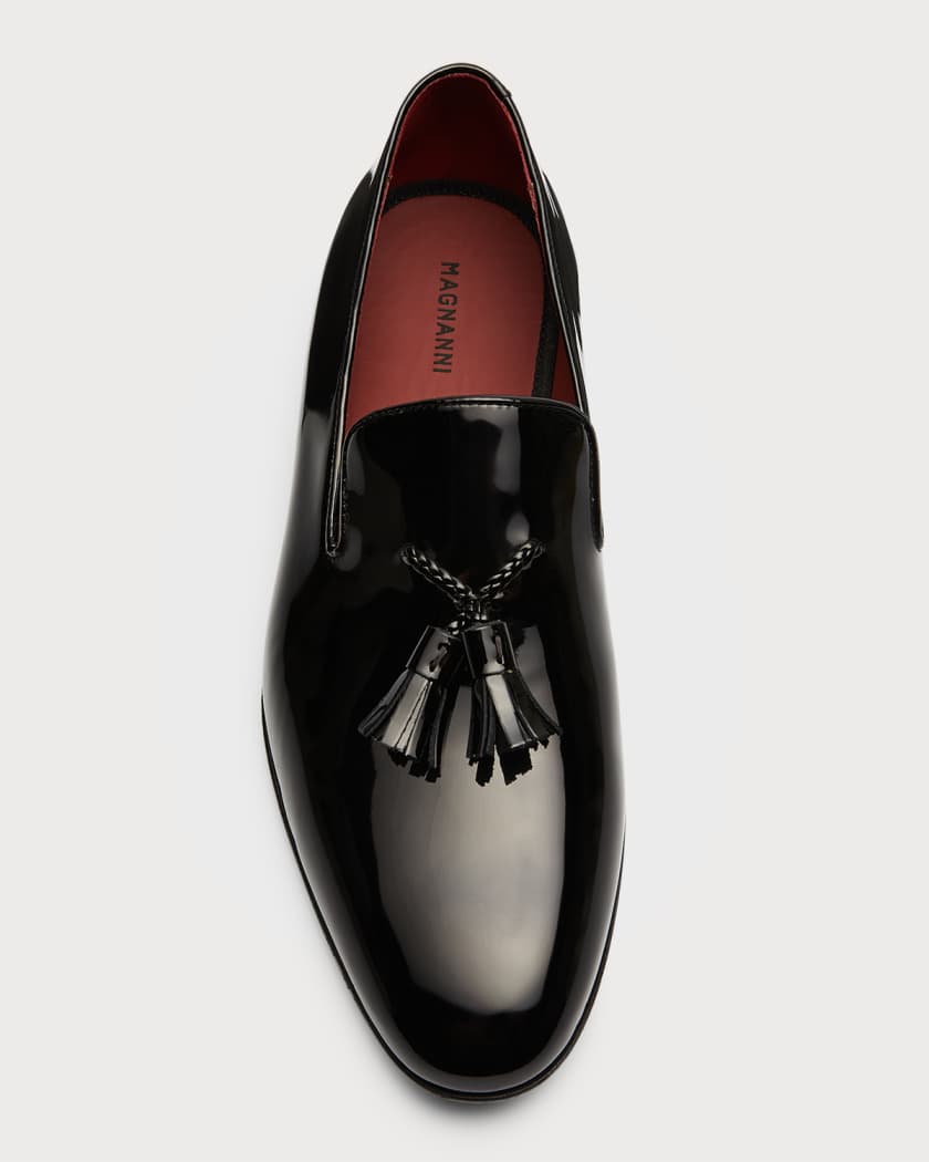 Udgravning Advarsel scaring Magnanni Men's Patent Leather Tassel Loafers | Neiman Marcus